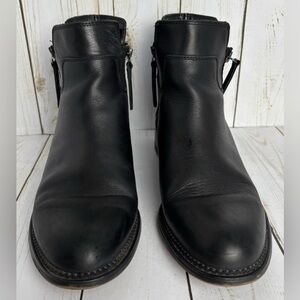 Franco‎ Sarto Halford Moto Chelsea Ankle Bootie Leather Academia Goth 8M Black